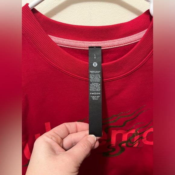 Nwt Lululemon special edition lunar new year steady state crew dark red large - Picture 3 of 6